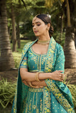 Beautiful Traditional Designer Elegant Morpich Embroidery Work Cut Work Banarasi Silk Lehenga - 6802