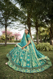 Beautiful Traditional Designer Elegant Morpich Embroidery Work Cut Work Banarasi Silk Lehenga - 6802