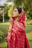 Beautiful Traditional Designer Elegant Rani Orange Embroidery Work Cut Work Banarasi Silk Lehenga - 6803