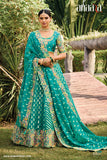 Beautiful Traditional Designer Elegant Firozi Embroidery Work Cut Work Orgenza Silk Lehenga - 6807