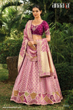 Beautiful Traditional Designer Elegant Onion Embroidery Work Cut Work Orgenza Lehenga - 6809