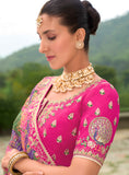 Beautiful Traditional Designer Elegant Zari Tisue Shaded Embroidery Work Cut Work Lehenga - 7413
