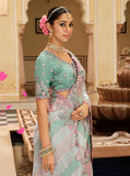 Multi Color Pure Viscose Embroidered HandWork C-Pallu Saree with Pink Silk Blouse - 7812