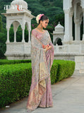 Soft Lavender-Pink Pure Zari Tissue Saree – Handcrafted Elegance - 8107