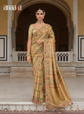 Gold Zari Kanjiwaram Tissue Saree – Luxe Traditional Elegance - 8110