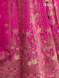 Vibrant Pink Heavy Embroidered Designer Lehenga - AA162