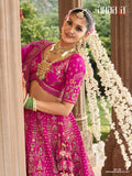 Vibrant Pink Heavy Embroidered Designer Lehenga - AA162
