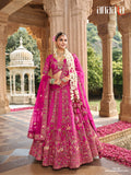 Vibrant Pink Heavy Embroidered Designer Lehenga - AA162