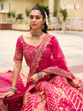 Pink Silk Bridal Ready Made Wedding Lehenga Set with Heavy Net Dupatta - AA152