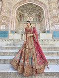 Maroon Blue Heavy Embroidered Velvet Lehenga Choli AA116