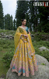 Mustered Yellow Circular Lehenga Set