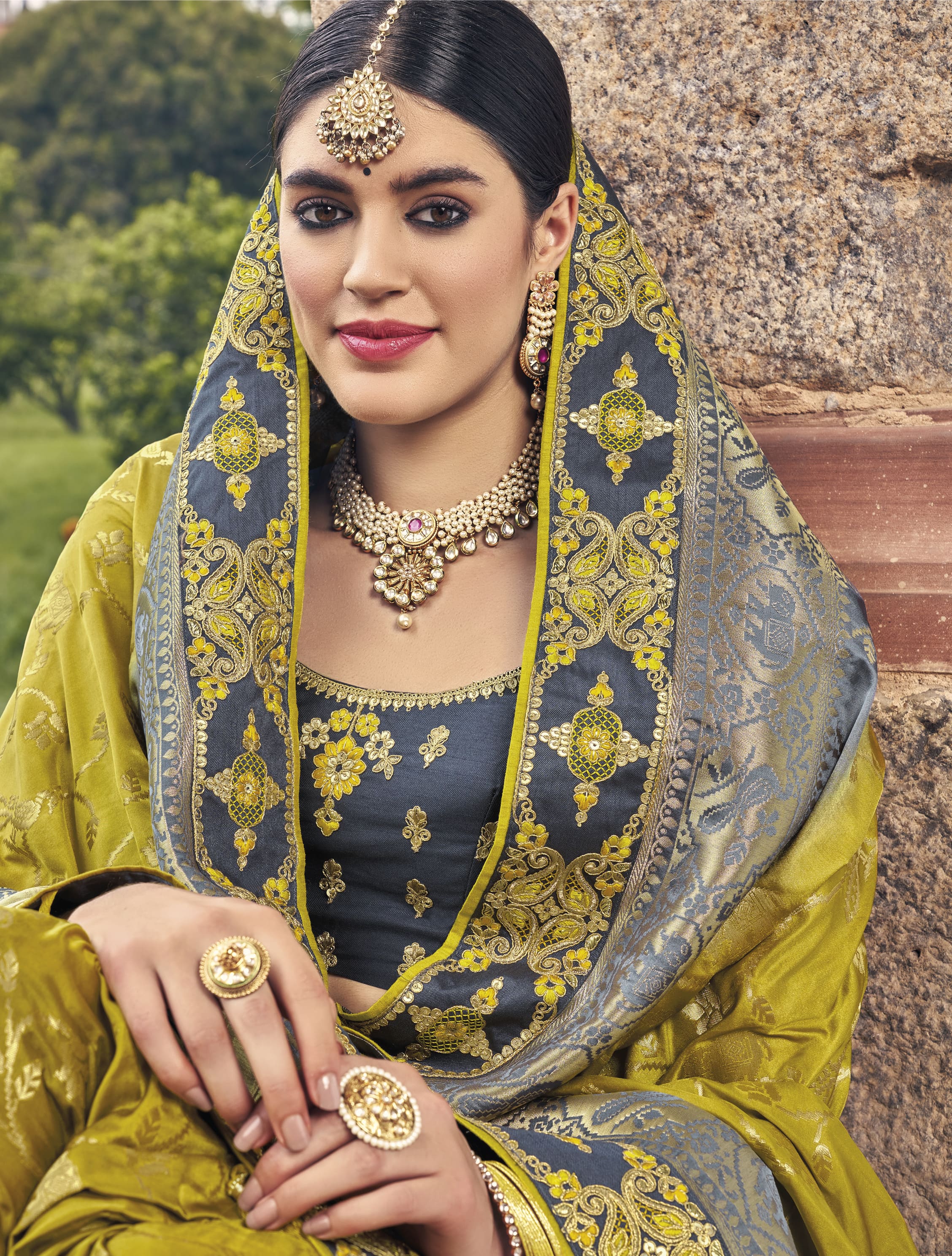 satin silk saree with designer blouse