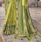 satin saree look