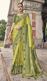mehendi satin saree