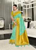 lemon green saree