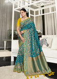Morpich Designer Traditional D Dola Saree Embroidered With Handwork Blouse - 5709