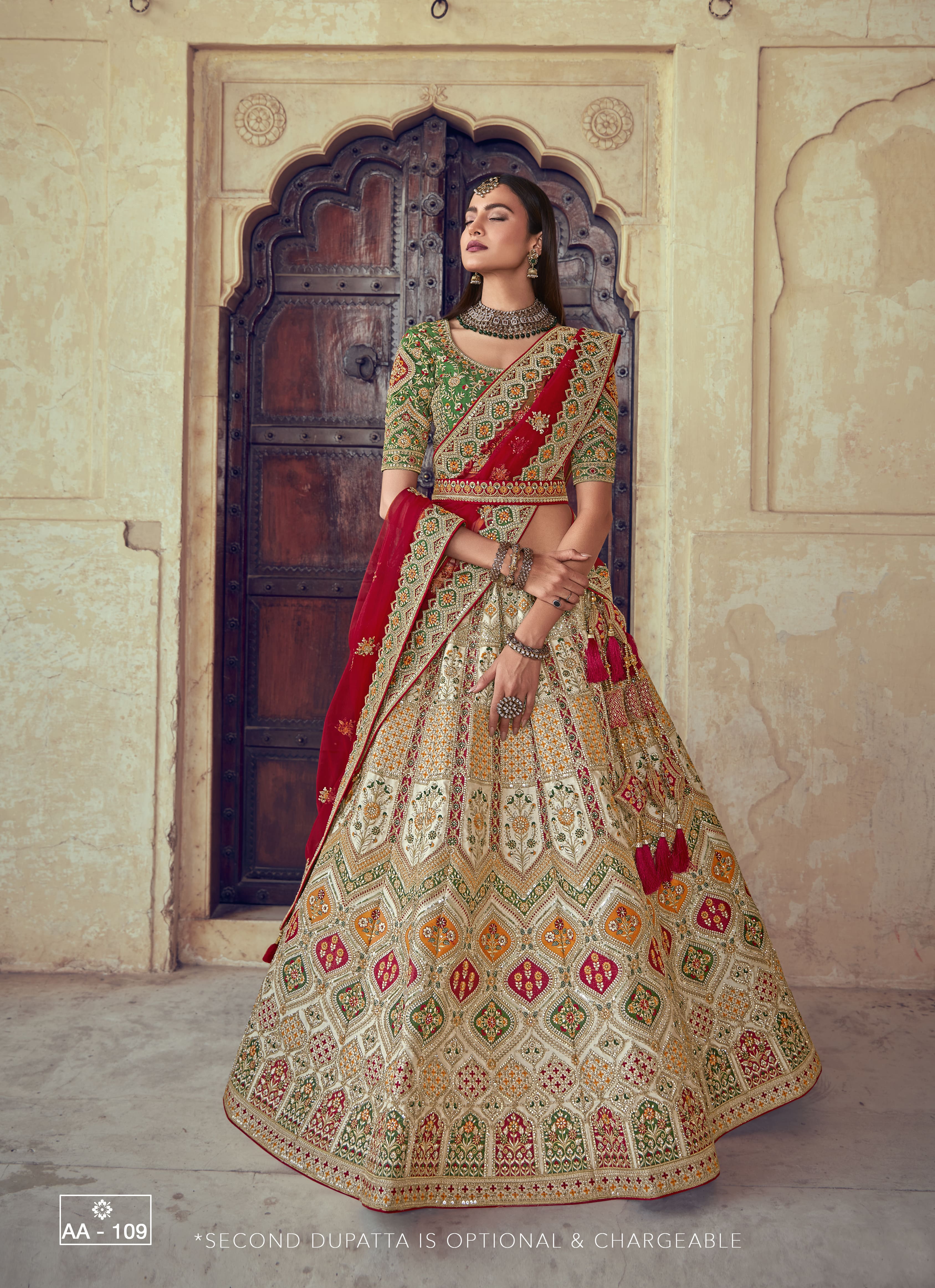 Bridal Lehenga Choli | Customised Lehenga for Bride | Zeel Clothing |  Occasion: Marriage
